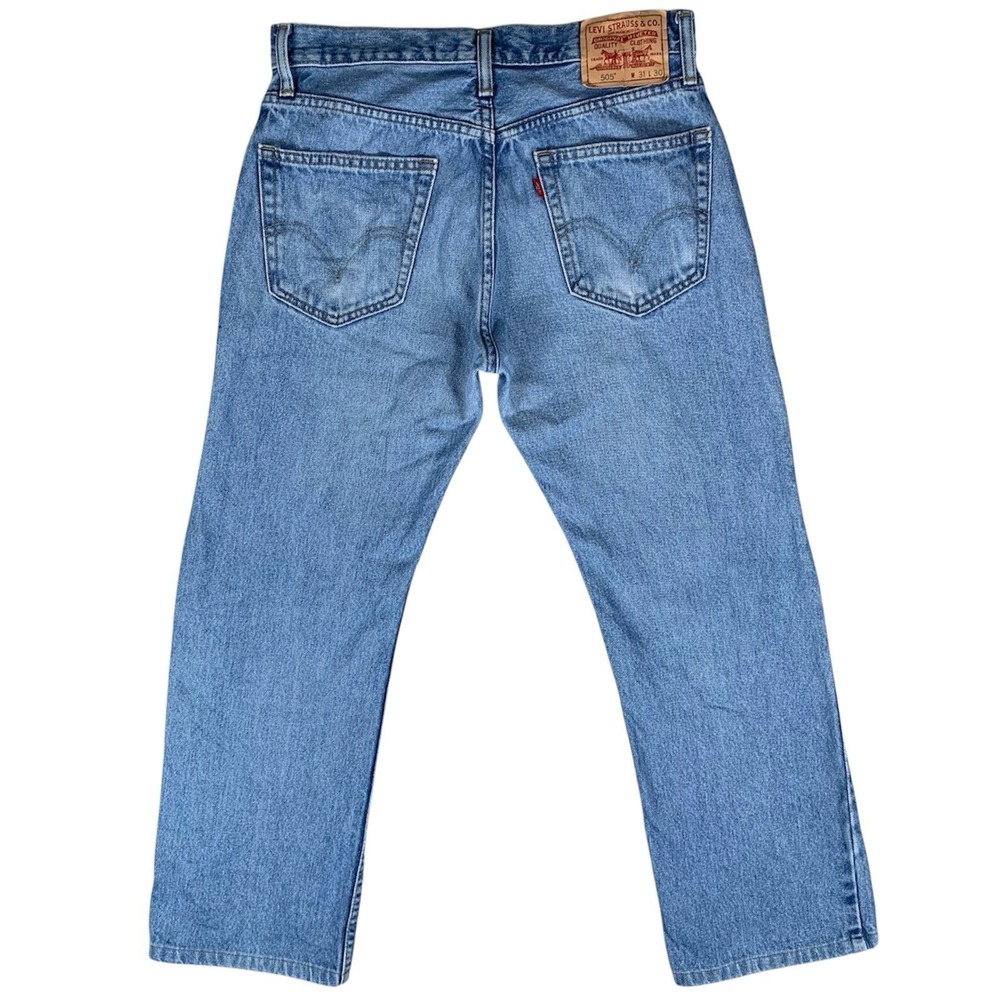 Vintage Levi's 505 Jeans Mens 31x30 (31x27.5 Actual) Blue Straight Fit - Picture 1 of 16